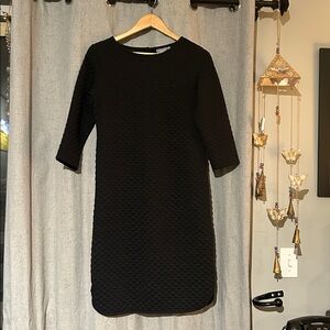 Stylish Black Textured Dress